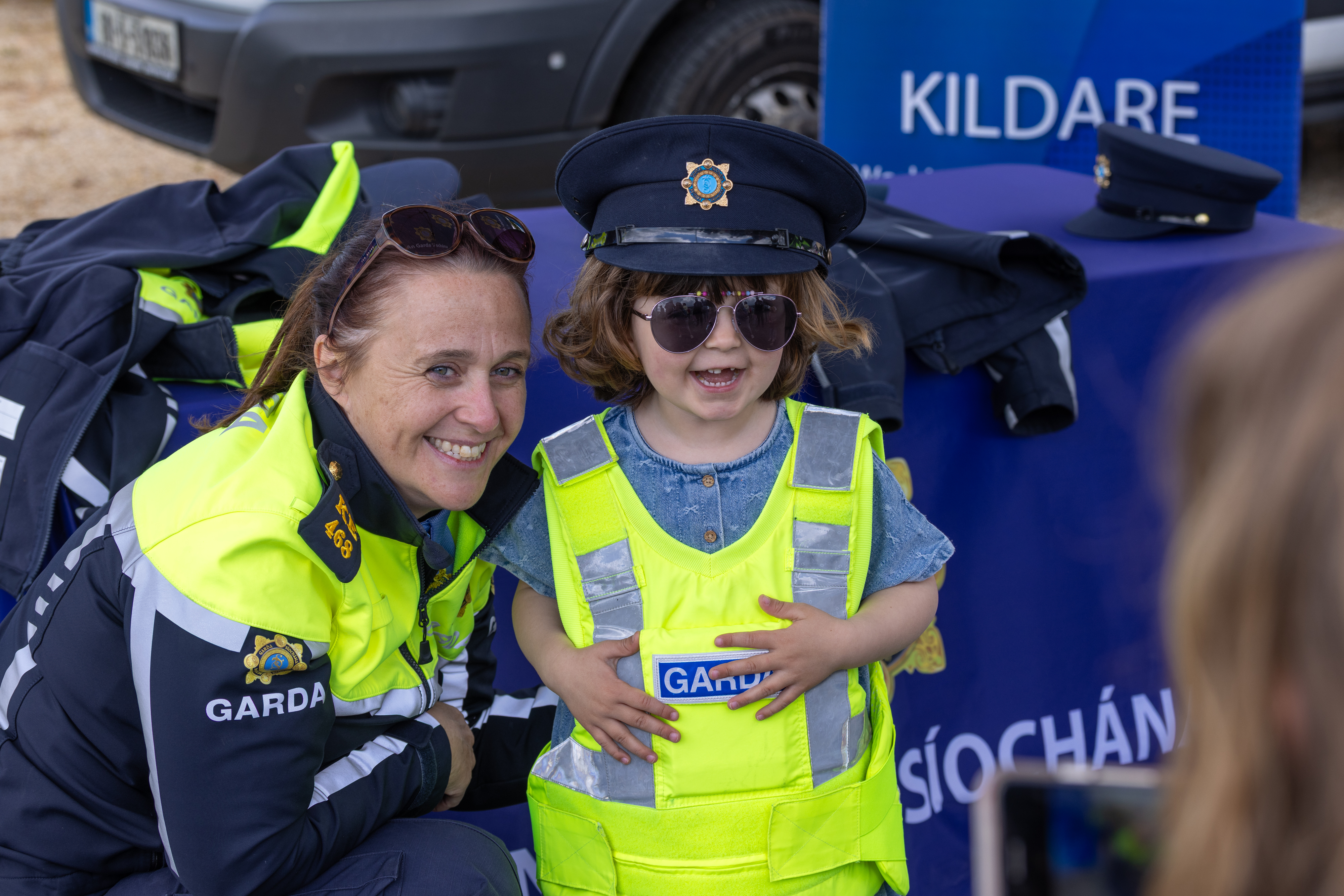 Child dressed up with Garda.